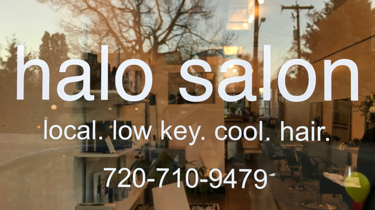 Halo Hair Salon Door
